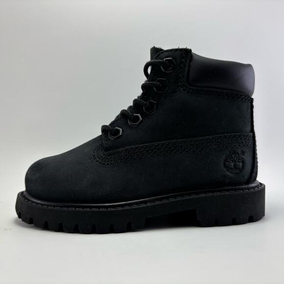 TIMBERLAND Premium Toddler Black Waterproof Leather Boots Size 1C - Picture 1 of 12